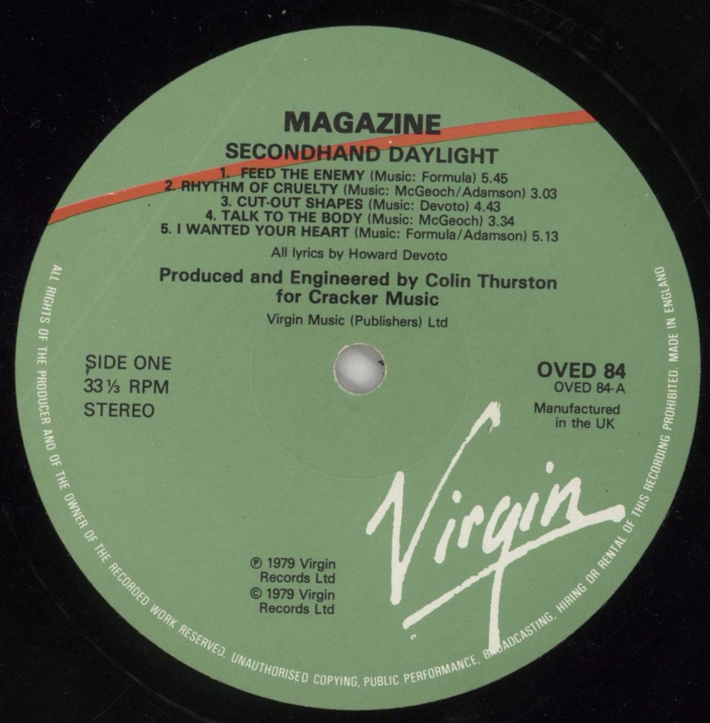 Magazine Secondhand Daylight - EX UK vinyl LP album (LP record) MGZLPSE756007