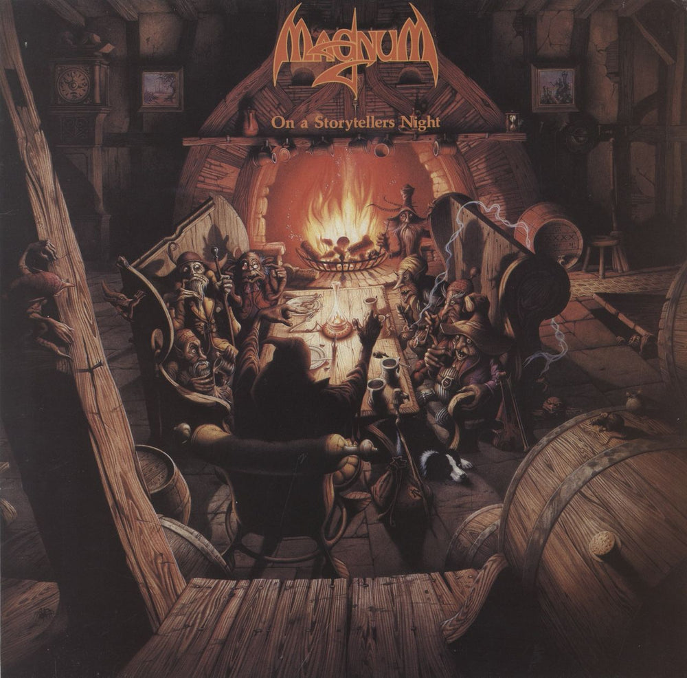 Magnum On A Storyteller's Night - Cream & Black Print Label UK vinyl LP album (LP record) WKFMLP34