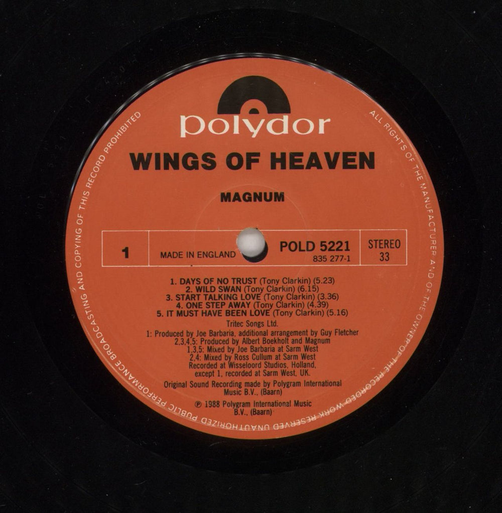 Magnum Wings Of Heaven - 3-Song Stickered sleeve UK vinyl LP album (LP record) MAGLPWI868424