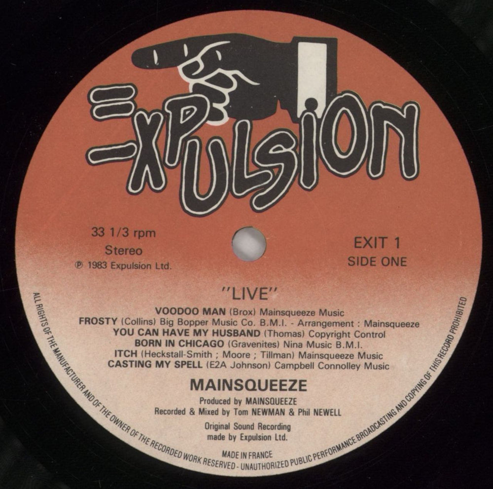 Mainsqueeze Live UK vinyl LP album (LP record) ODKLPLI654561