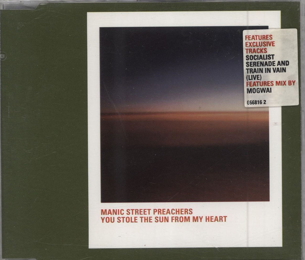 Manic Street Preachers You Stole The Sun From My Heart Australian CD single (CD5 / 5") 6668162