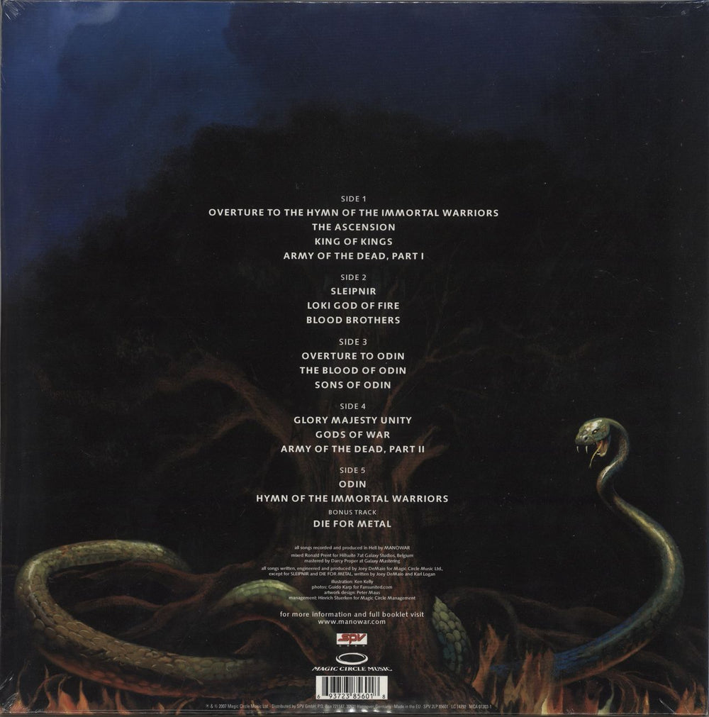 Manowar Gods Of War - Sealed German 2-LP vinyl record set (Double LP Album) 693723856018