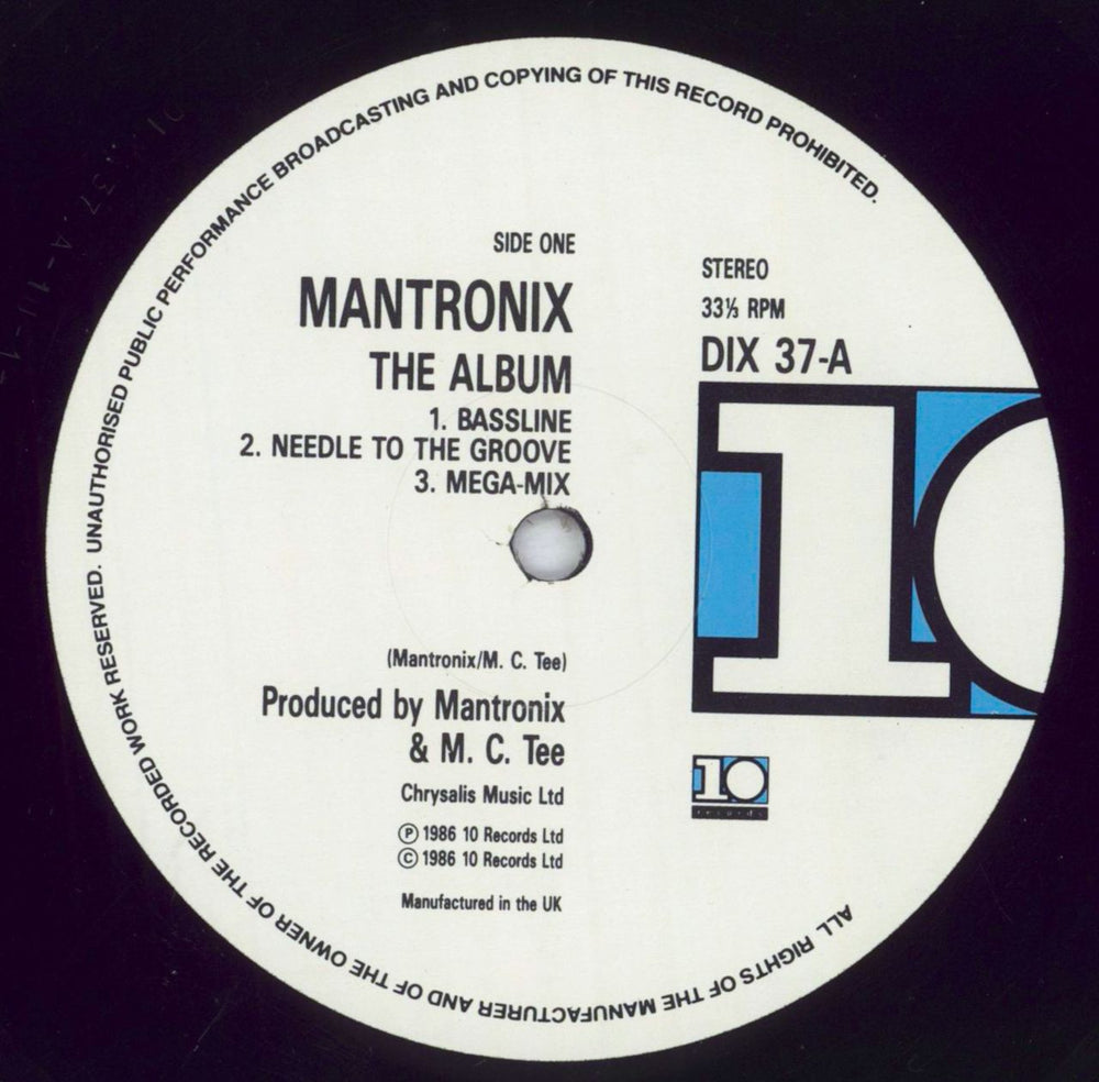 Mantronix The Album UK vinyl LP album (LP record) MANLPTH827854