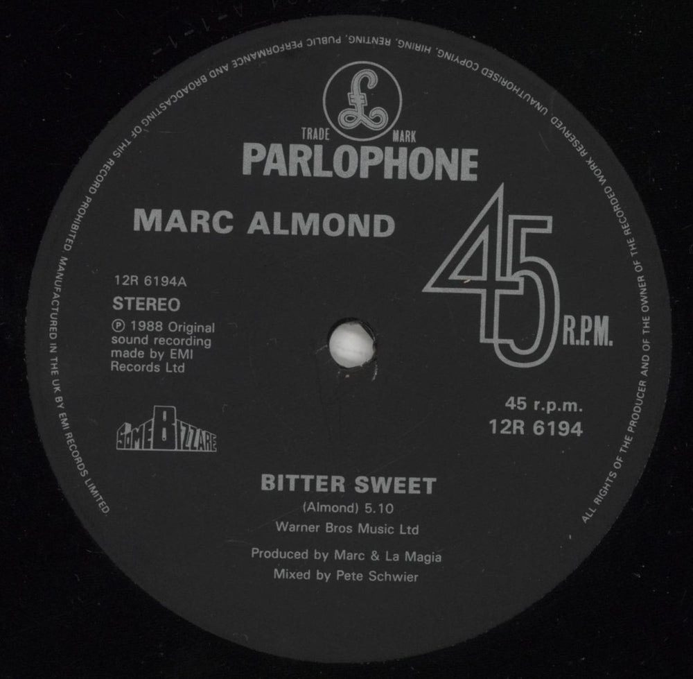 Marc Almond Bitter-sweet - Hype Sticker UK 12" vinyl single (12 inch record / Maxi-single) ALM12BI875012