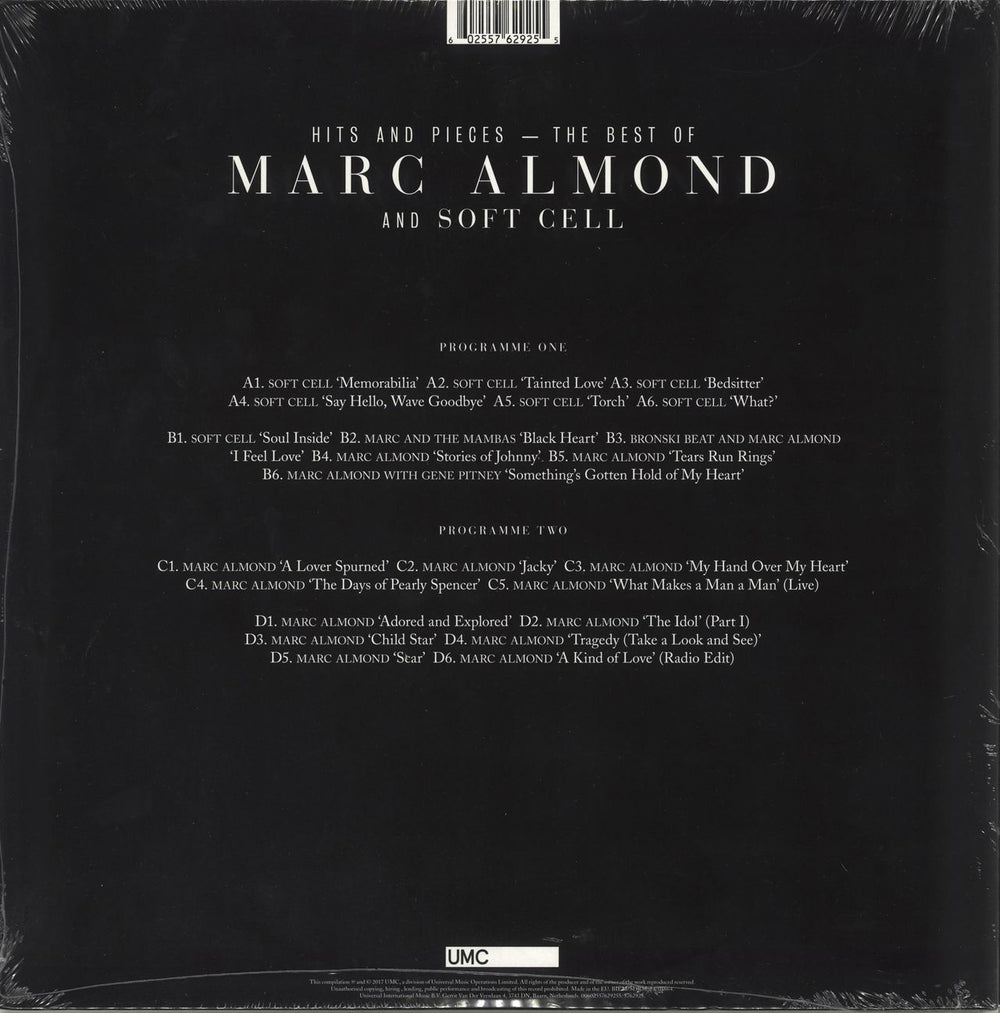 Marc Almond Hits And Pieces - The Best Of... - 180gm Vinyl - Sealed UK 2-LP vinyl record set (Double LP Album) 602557629255