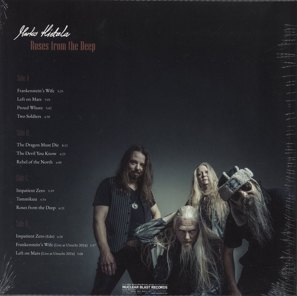 Marco Hietala Roses From The Deep - Oxblood Vinyl - Sealed German 2-LP vinyl record set (Double LP Album) 8842LRO859168