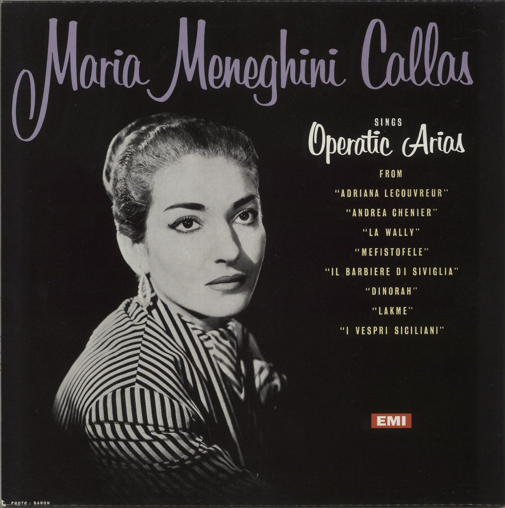 Maria Callas Sings Operatic Arias UK vinyl LP album (LP record) 33CX1231