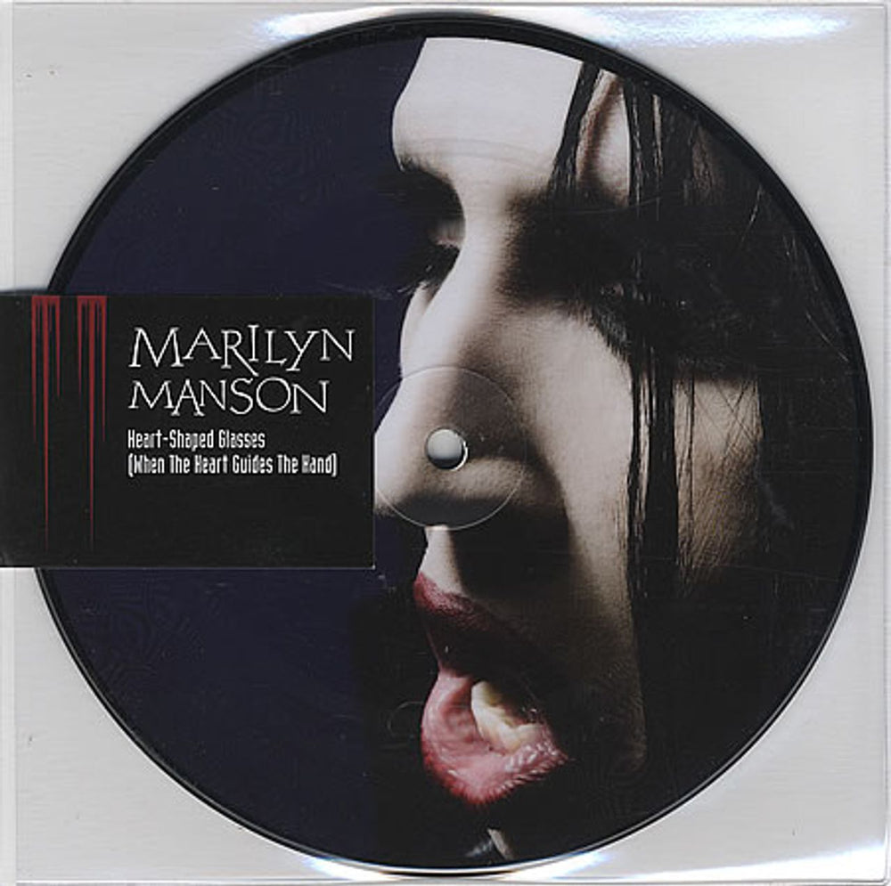 Marilyn Manson Heart Shaped Glasses [When The Heart Guides The Hand] UK 7" vinyl picture disc (7 inch picture disc single) 1735376