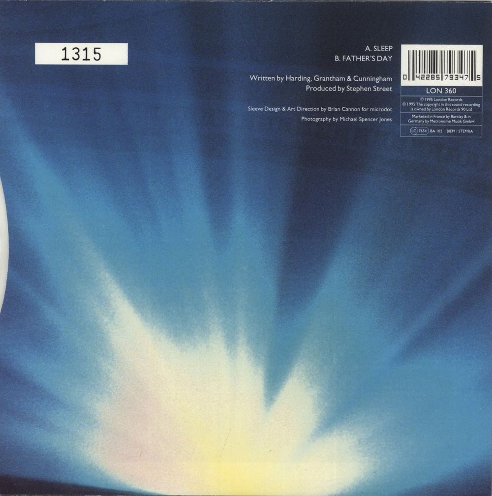 Marion Sleep - 1st - Numbered UK 7" vinyl single (7 inch record / 45) 042285793475