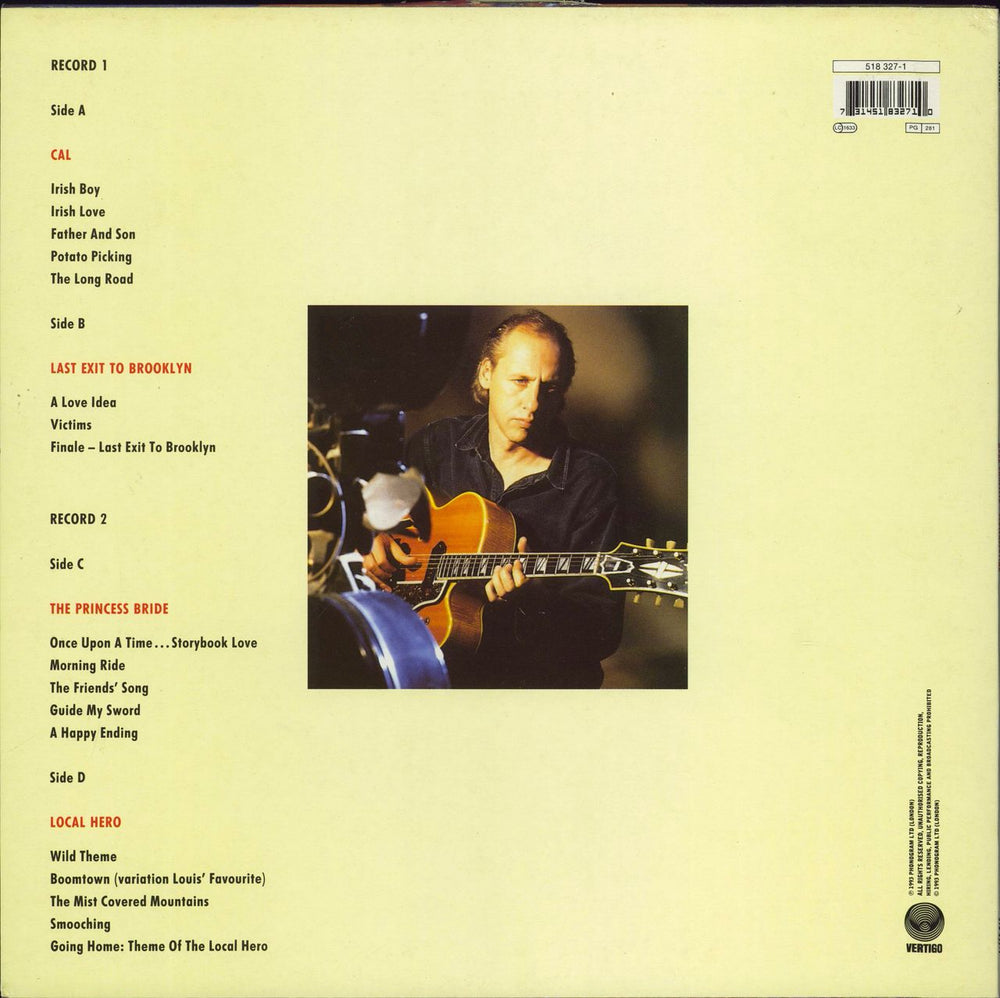 Mark Knopfler Screenplaying UK 2-LP vinyl record set (Double LP Album) 731451832710