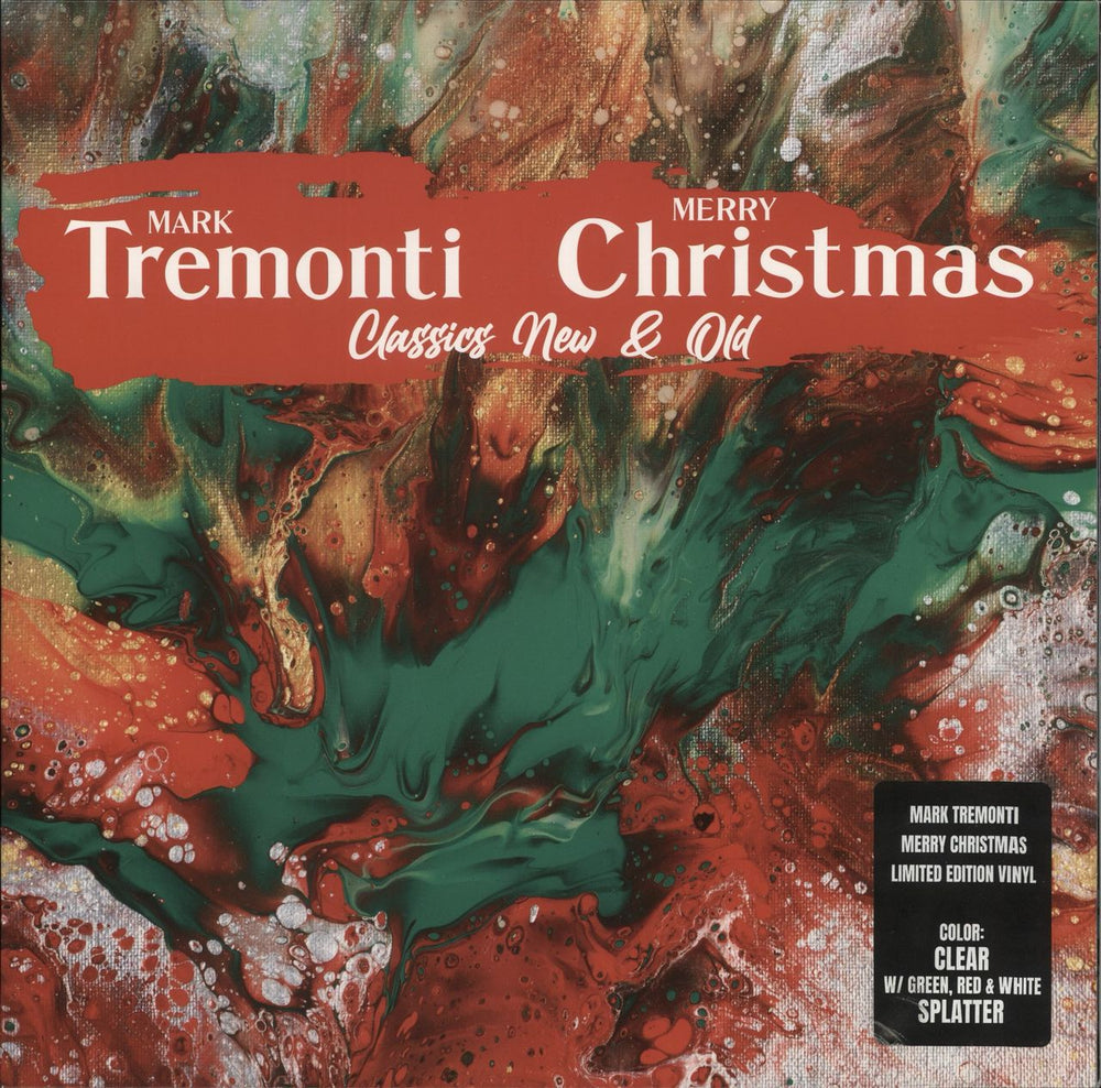 Mark Tremonti Merry Christmas: Christmas Classics New & Old - Clear With Green, Red & White Splatter Vinyl US vinyl LP album (LP record) JMM002