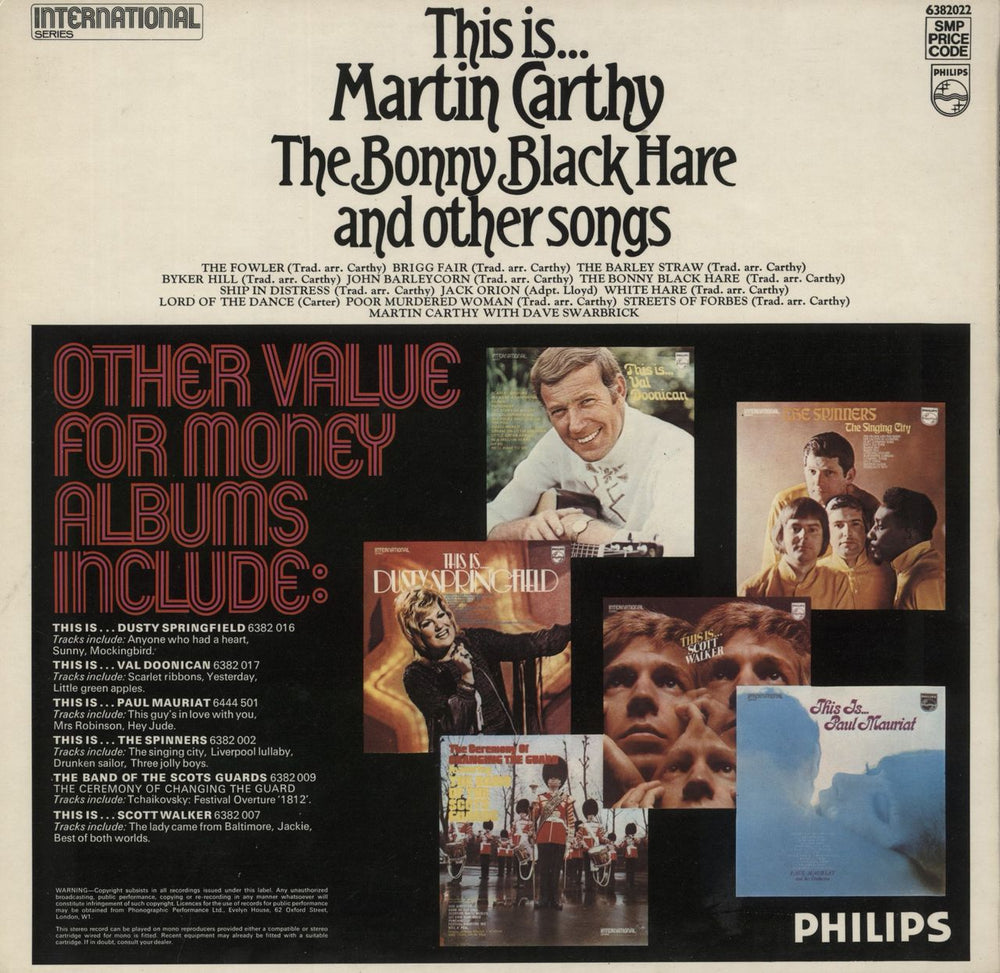 Martin Carthy The Bonny Black Hare And Other Songs UK vinyl LP album (LP record)