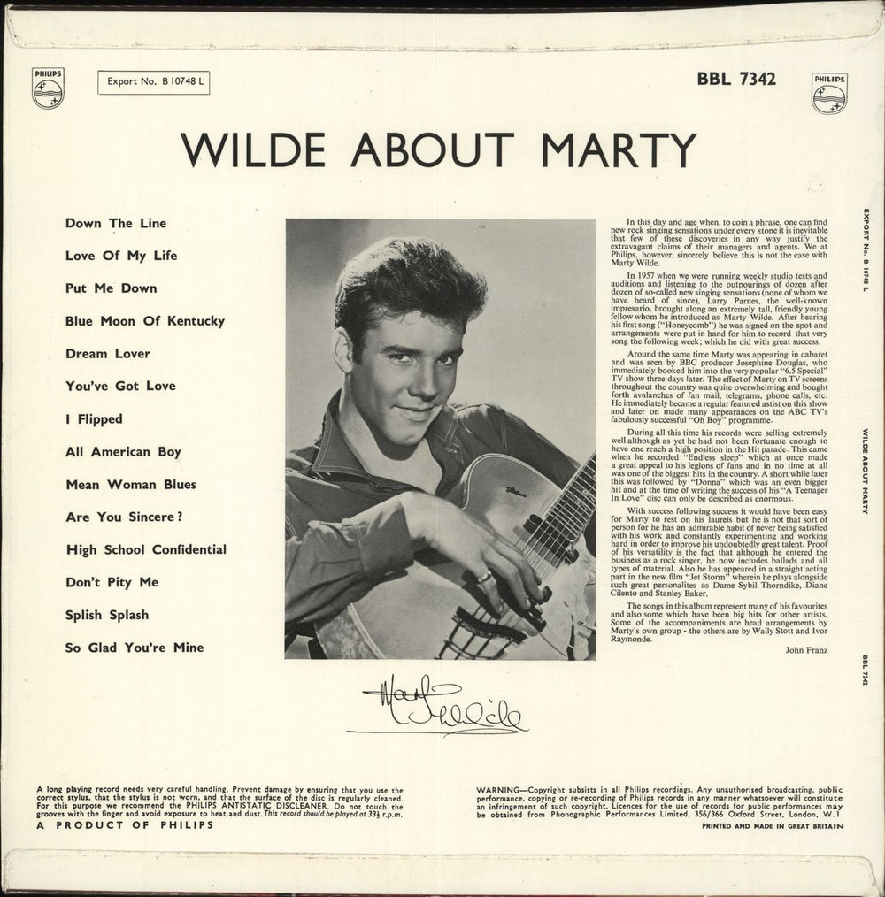 Marty Wilde Wilde About Marty - 1st UK vinyl LP album (LP record)