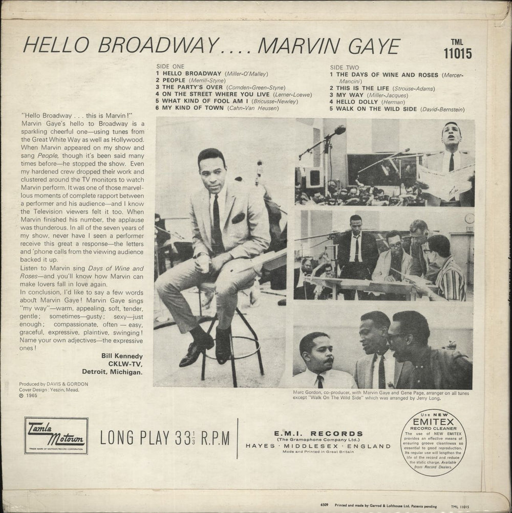 Marvin Gaye Hello Broadway UK vinyl LP album (LP record)
