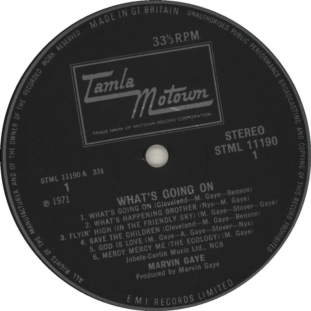 Marvin Gaye What's Going On - 1st + Insert UK vinyl LP album (LP record)