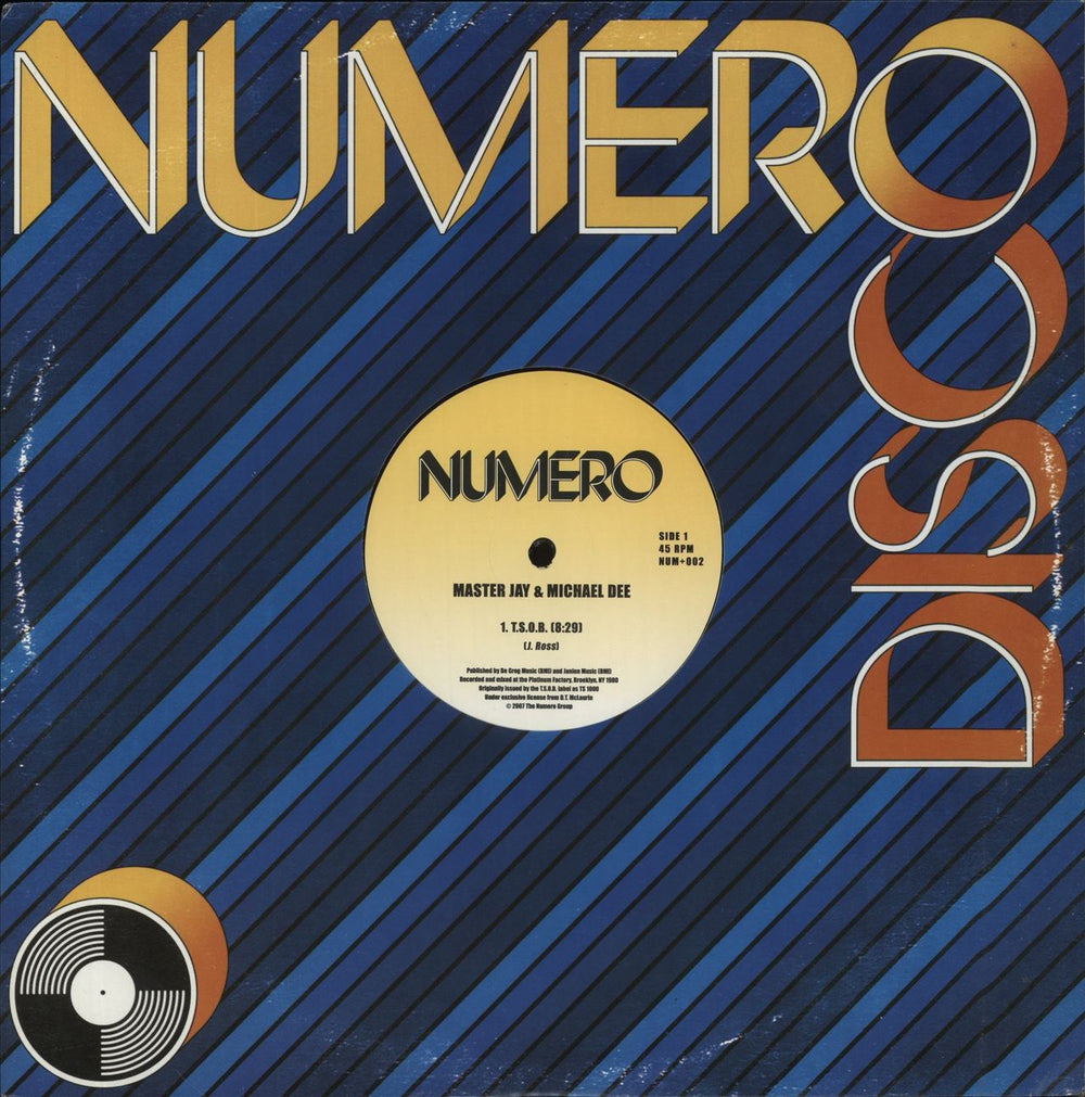 Master Jay & Michael Dee  T.S.O.B. US 12" vinyl single (12 inch record / Maxi-single) NUM+002