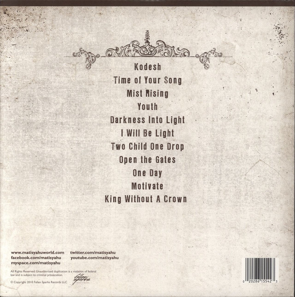 Matisyahu Live At Stubb's Vol. II US 2-LP vinyl record set (Double LP Album) 020286155423