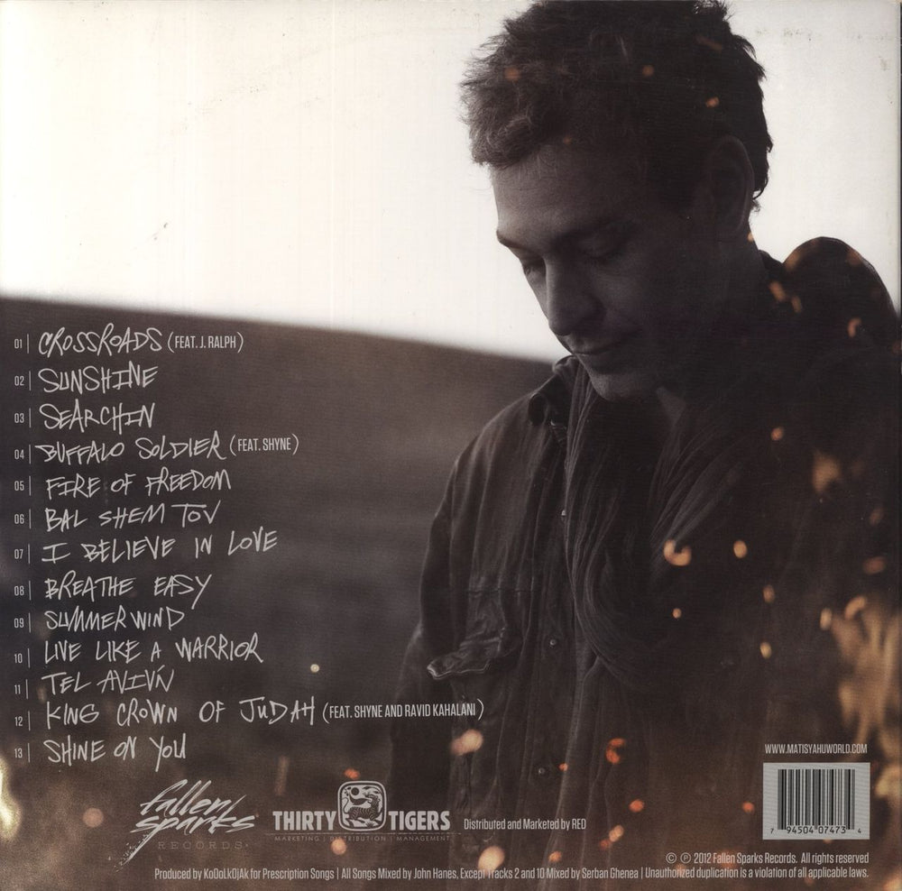 Matisyahu Spark Seeker - Clear Yellow & Black Marbled Vinyl US 2-LP vinyl record set (Double LP Album) 794504074734