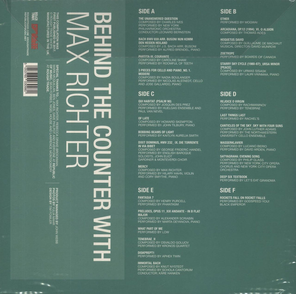 Max Richter Behind The Counter With UK 3-LP vinyl record set (Triple LP Album) 5053760030980