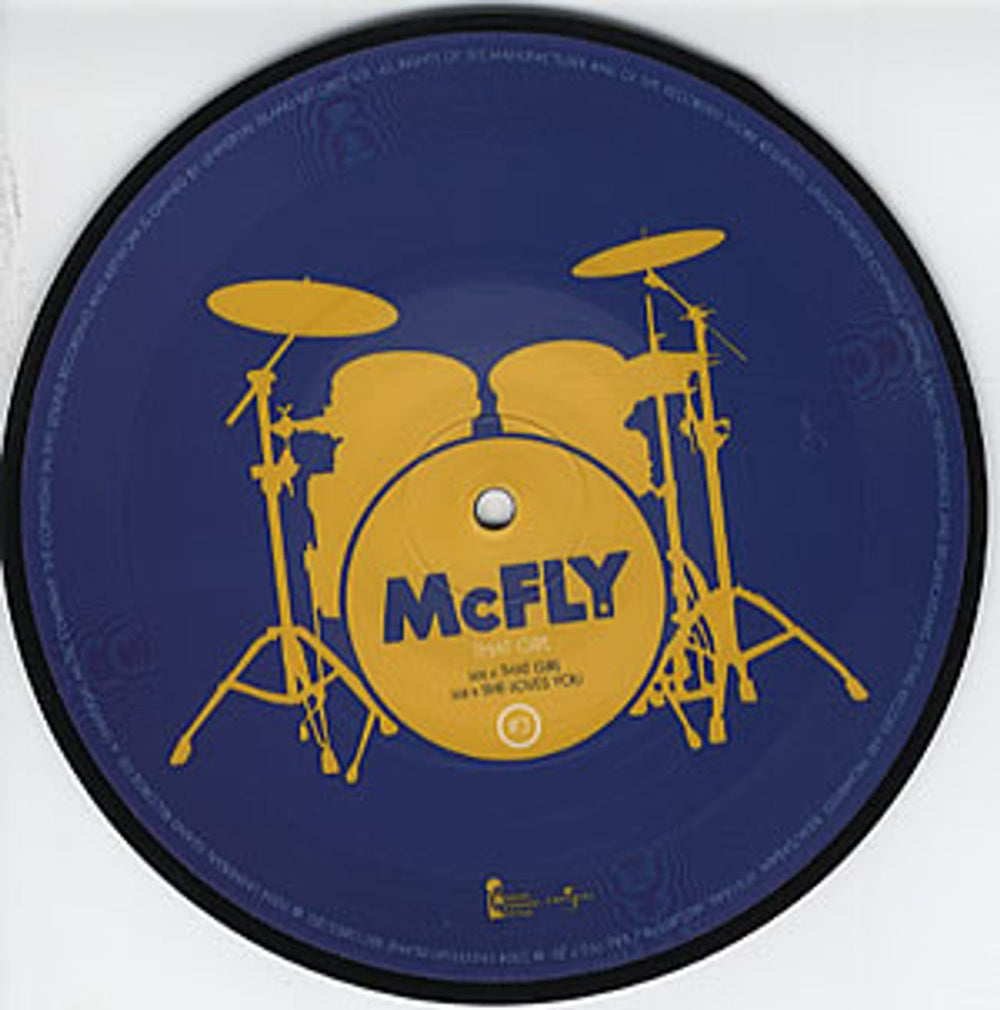 McFly That Girl UK 7" vinyl picture disc (7 inch picture disc single) MAJ7PTH300124