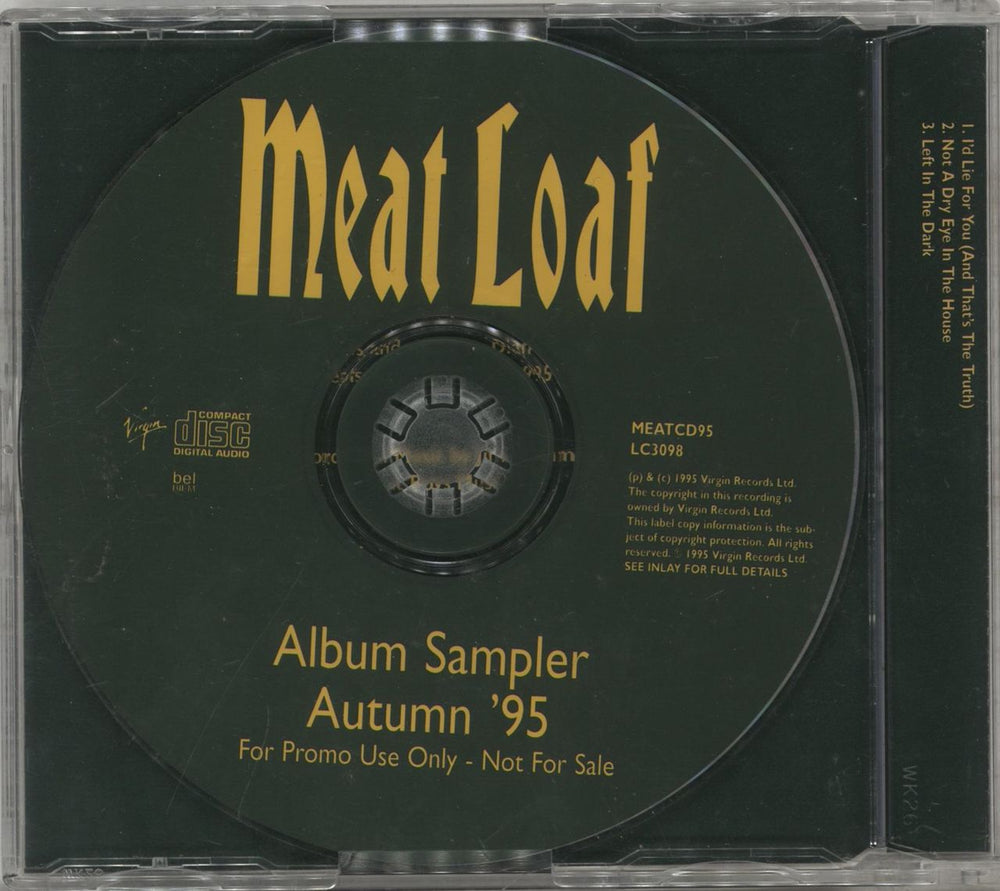 Meat Loaf Album Sampler Autum 95 UK Promo CD single (CD5 / 5") MEAC5AL87316