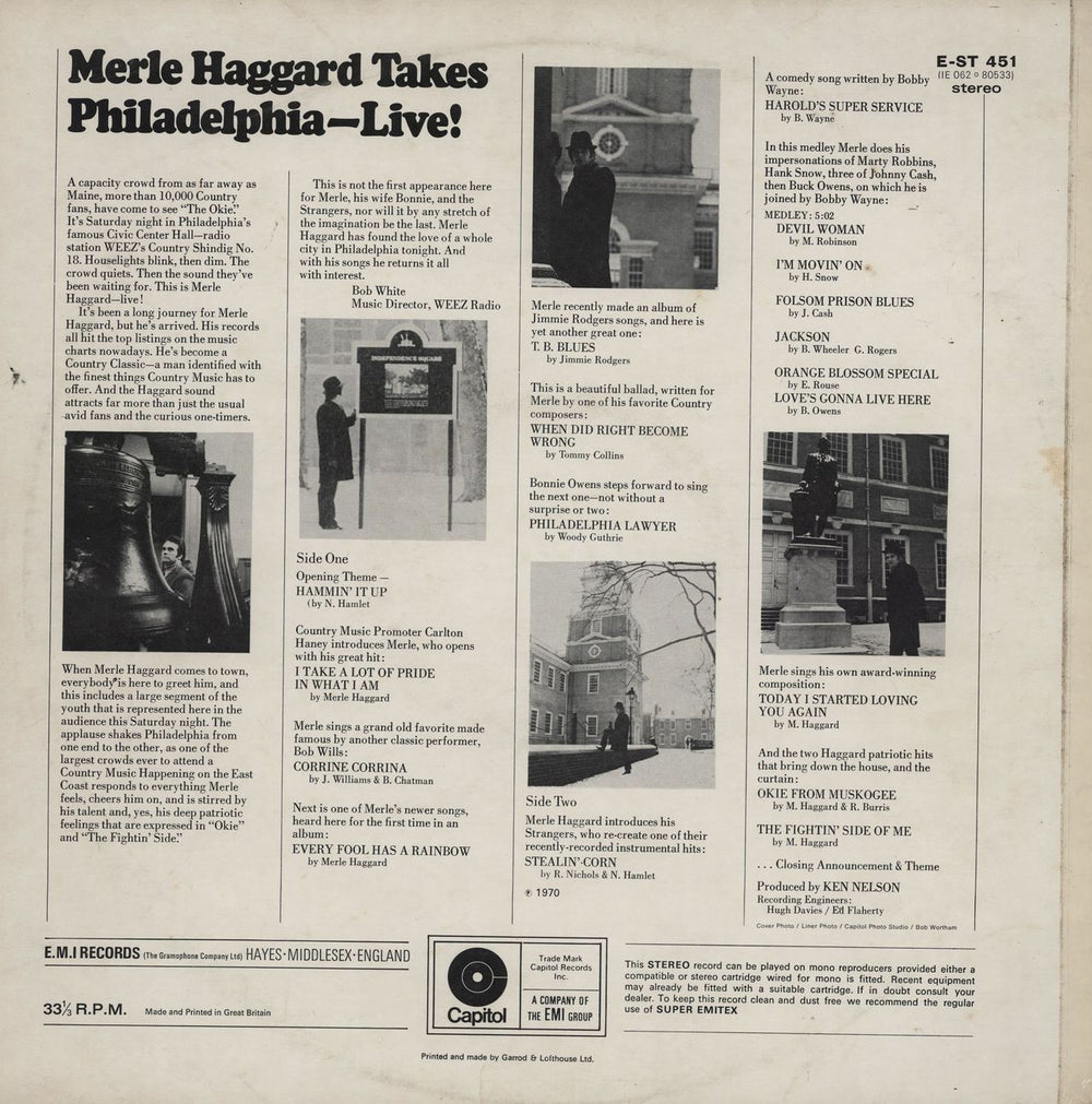 Merle Haggard The Fightin' Side Of Me - 1st UK vinyl LP album (LP record)