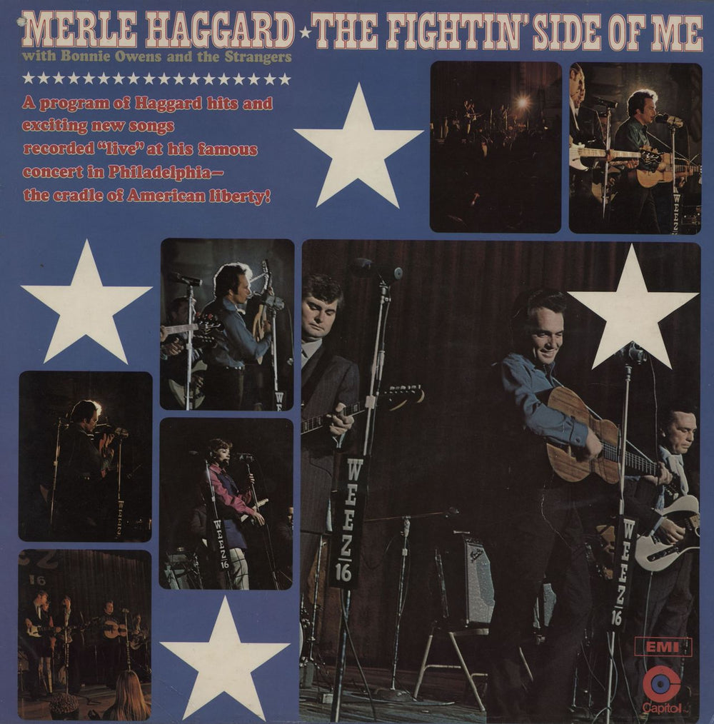 Merle Haggard The Fightin' Side Of Me - 1st UK vinyl LP album (LP record) E-ST451