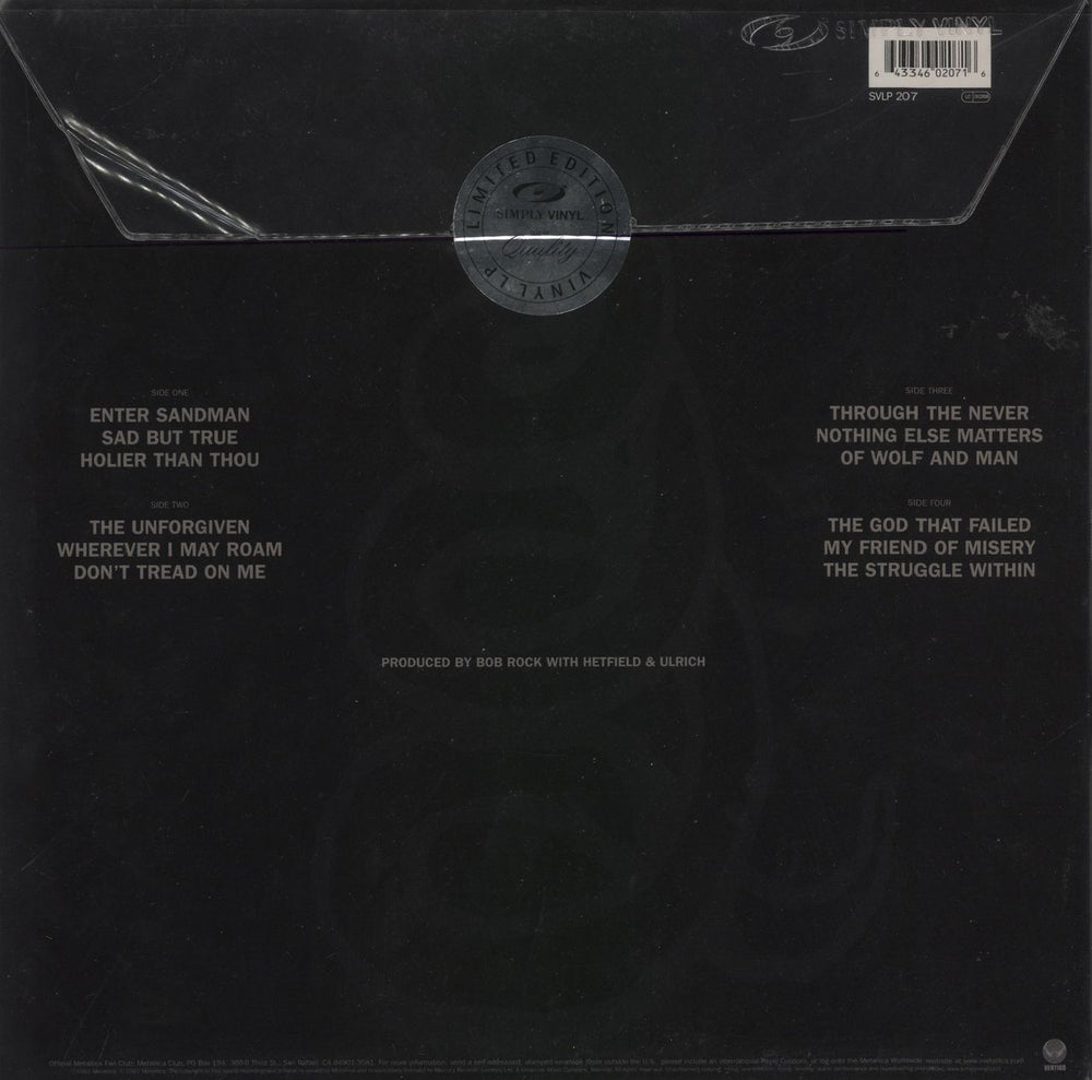 Metallica Metallica - Sealed - Silver Stickers UK 2-LP vinyl record set (Double LP Album) 643346020716