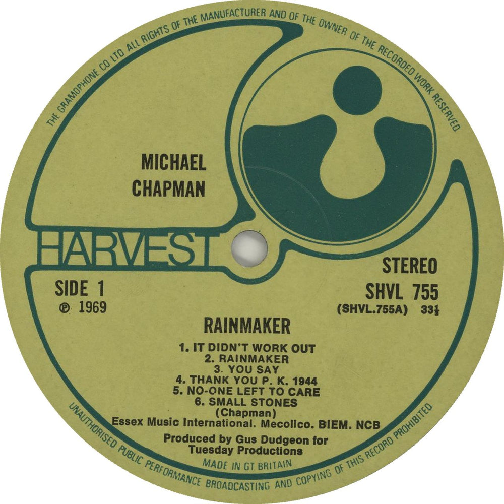 Michael Chapman Rainmaker - 2nd UK vinyl LP album (LP record) MCNLPRA654554