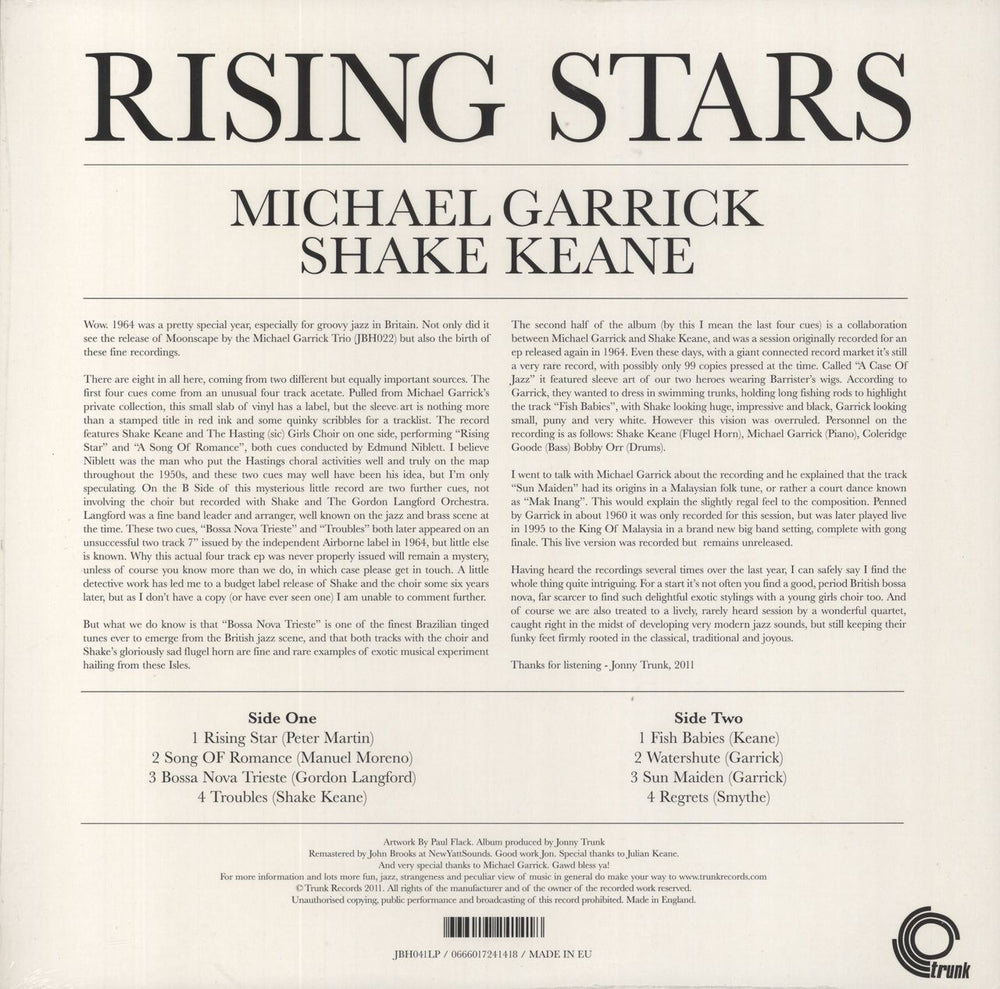 Michael Garrick Rising Stars - Sealed UK vinyl LP album (LP record) 0666017241418