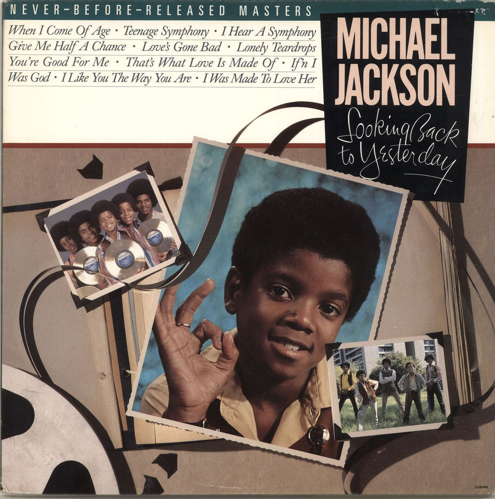 Michael Jackson Looking Back To Yesterday US vinyl LP album (LP record) 5384ML