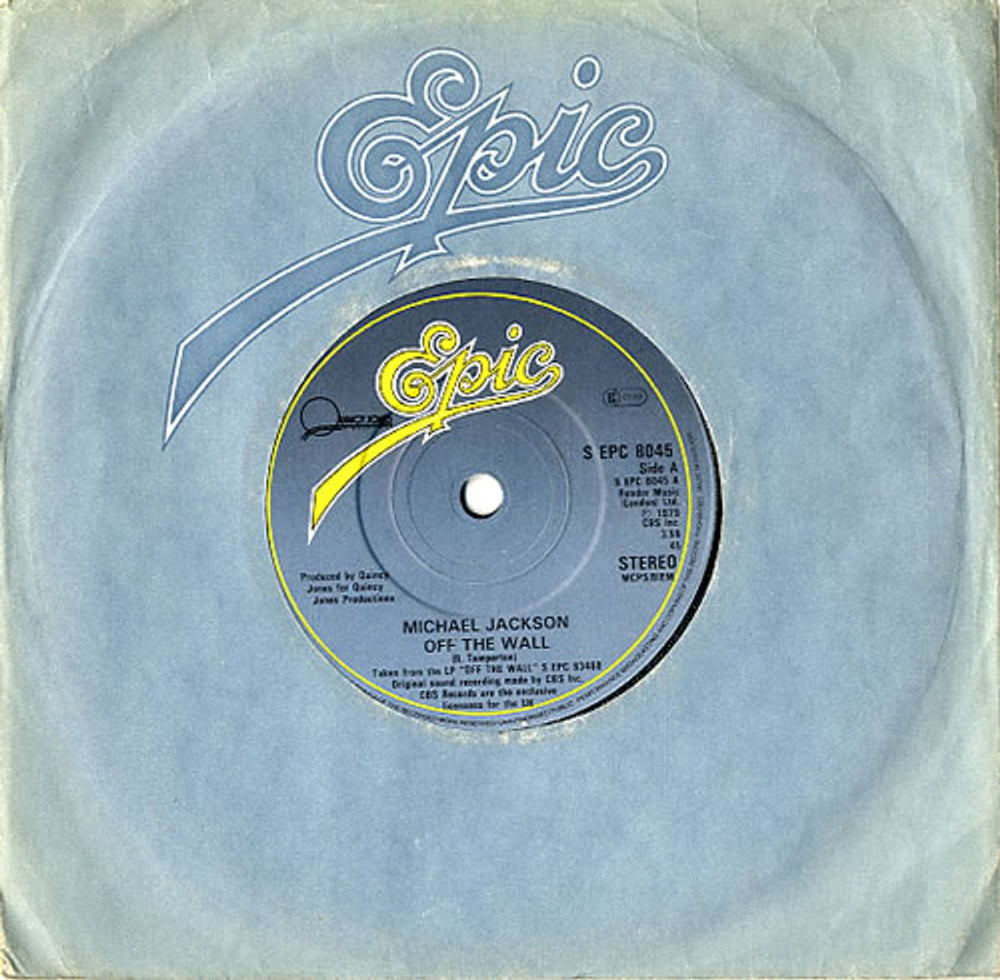 Michael Jackson Off The Wall UK 7" vinyl single (7 inch record / 45) SEPC8045