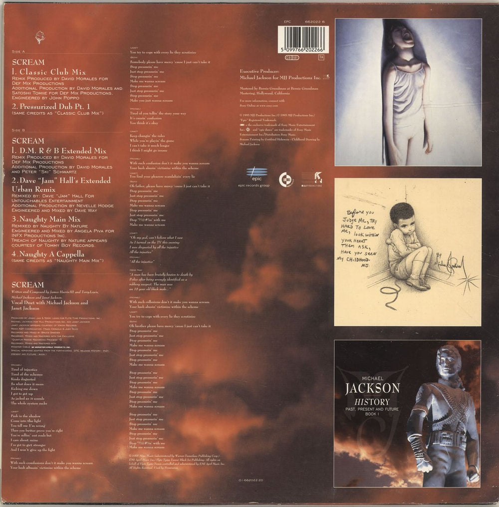 Michael Jackson Scream German 12" vinyl single (12 inch record / Maxi-single) 5099766202266