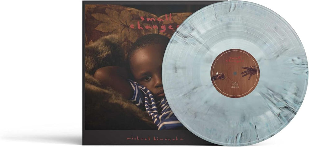 Michael Kiwanuka Small Changes: Amazon Exclusive - White Blue Marbled Vinyl - Sealed UK vinyl LP album (LP record) OJCLPSM858439