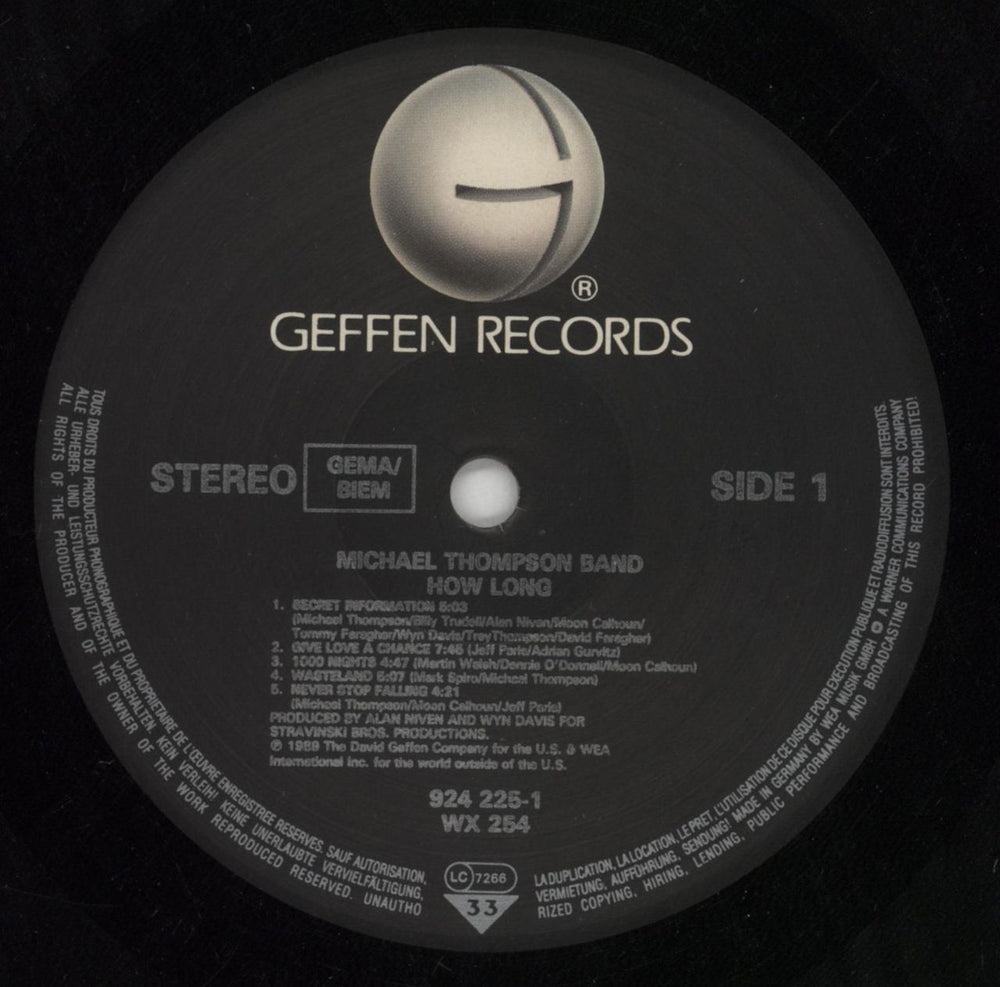 Michael Thompson Band  How Long UK vinyl LP album (LP record) 73KLPHO849667