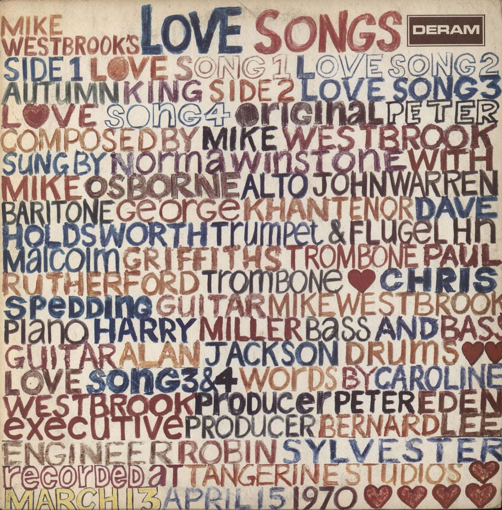 Mike Westbrook Love Songs - VG UK vinyl LP album (LP record) SML1069
