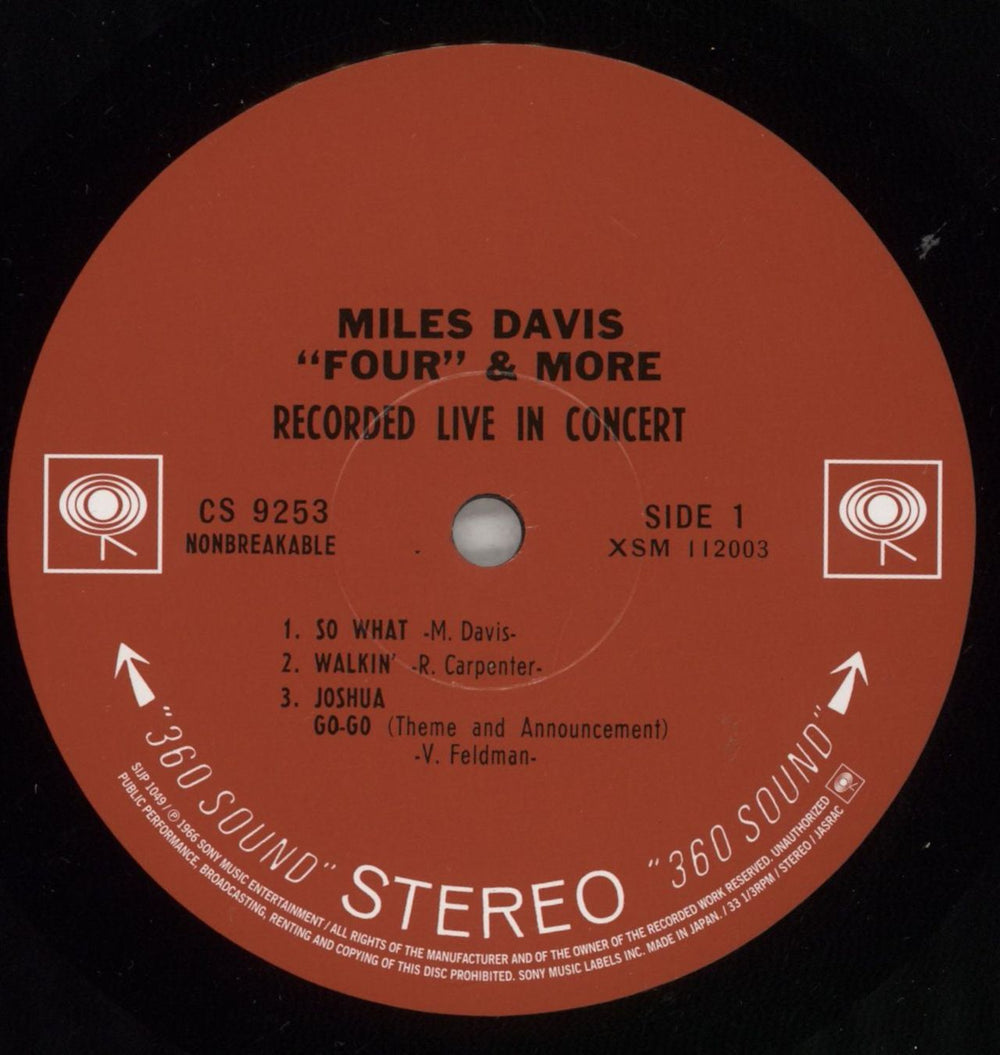 Miles Davis 'Four' & More - 180 Gram Vinyl US vinyl LP album (LP record) MDALPFO865015