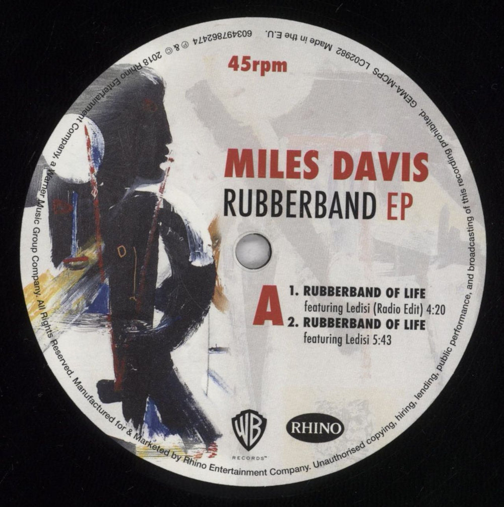 Miles Davis Rubberband EP - RSD18 UK 12" vinyl single (12 inch record / Maxi-single) MDA12RU835670