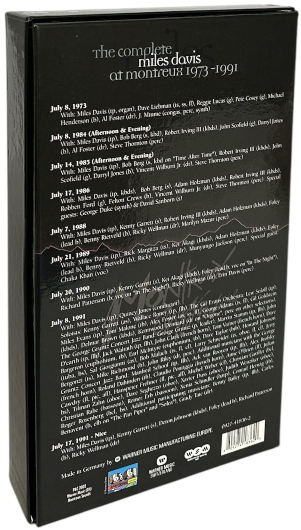 Miles Davis The Complete Miles Davis At Montreux 1973-1991 Swiss CD Album Box Set 809274183620