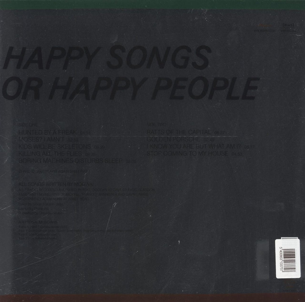 Mogwai Happy Songs Or Happy People - Green Vinyl UK vinyl LP album (LP record) 5400863133757