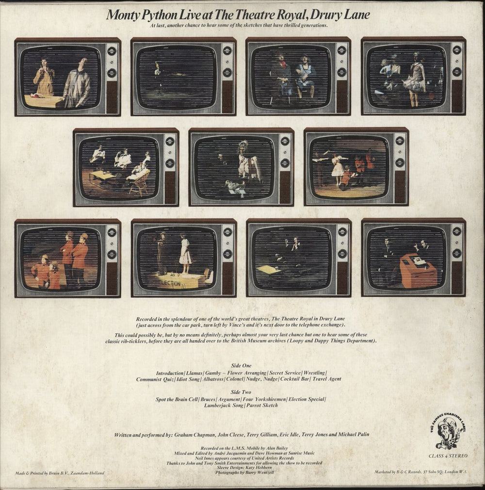 Monty Python Live At Drury Lane UK vinyl LP album (LP record)