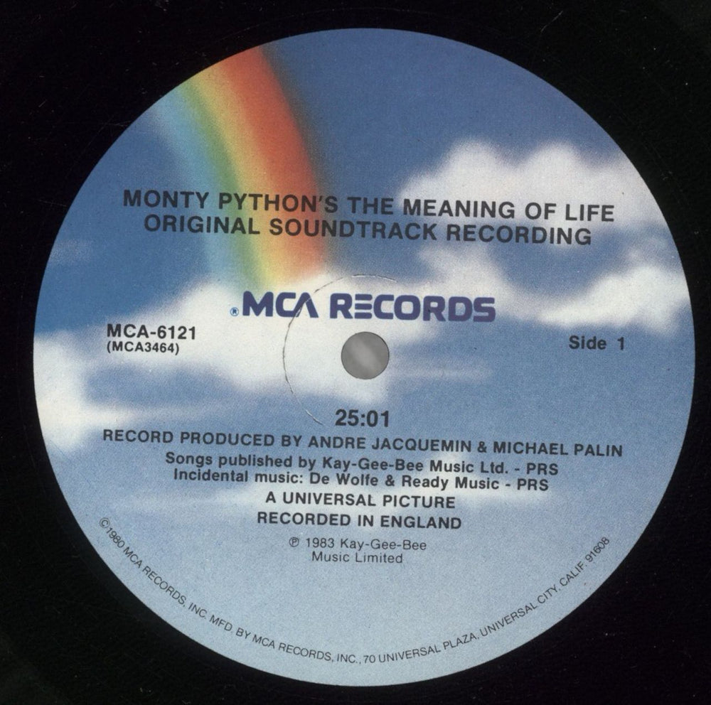 Monty Python The Meaning Of Life US vinyl LP album (LP record) PYTLPTH878150