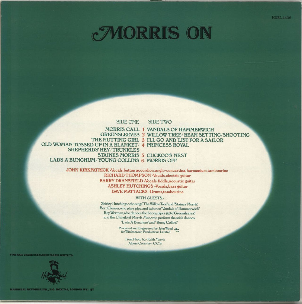 Morris On Morris On UK vinyl LP album (LP record)