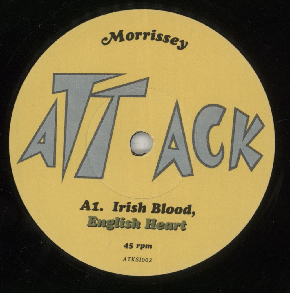 Morrissey Irish Blood, English Heart UK 7" vinyl single (7 inch record / 45) MOR07IR280158