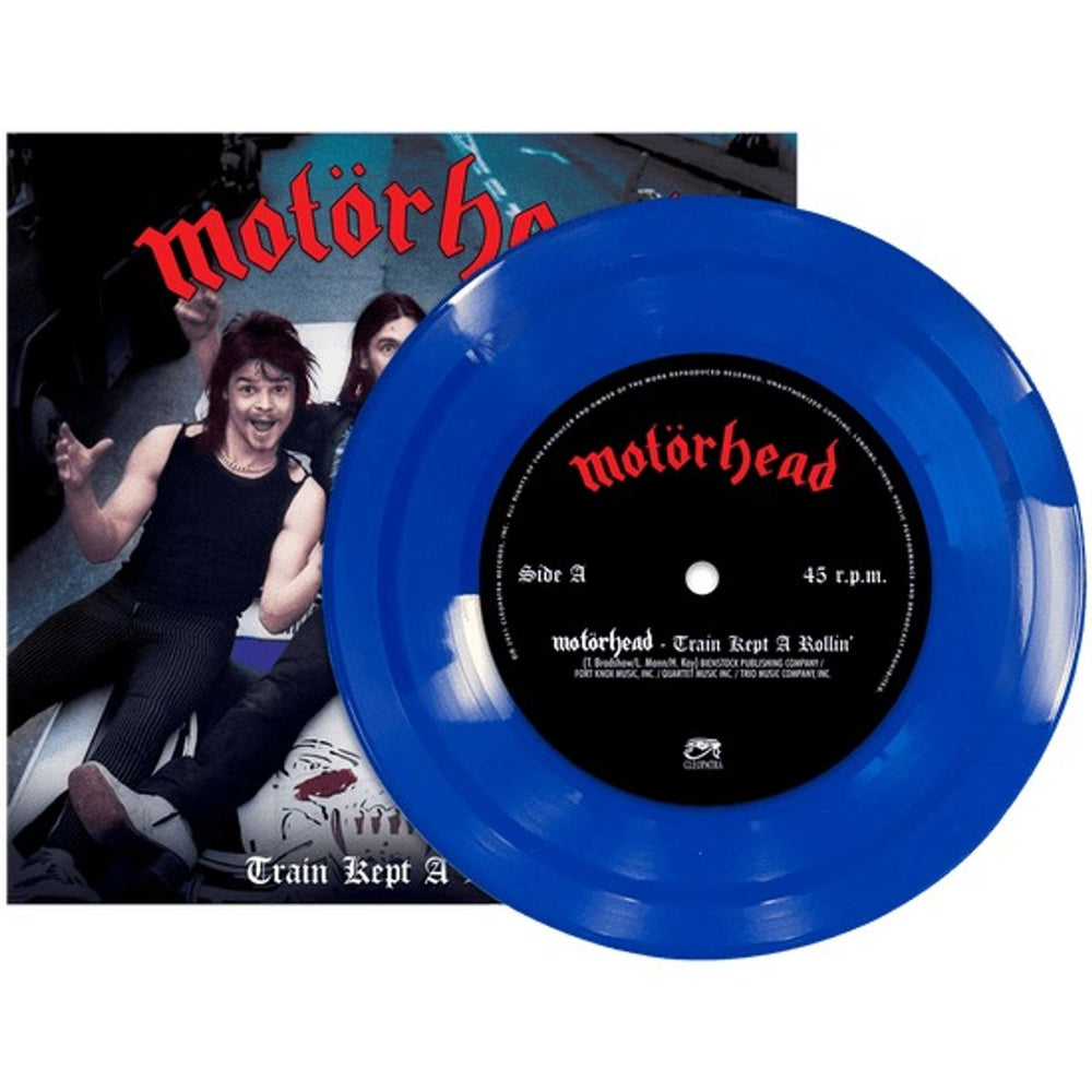 Motorhead Train Kept A Rollin' - Blue Vinyl - Sealed US 7" vinyl single (7 inch record / 45) CLO2520