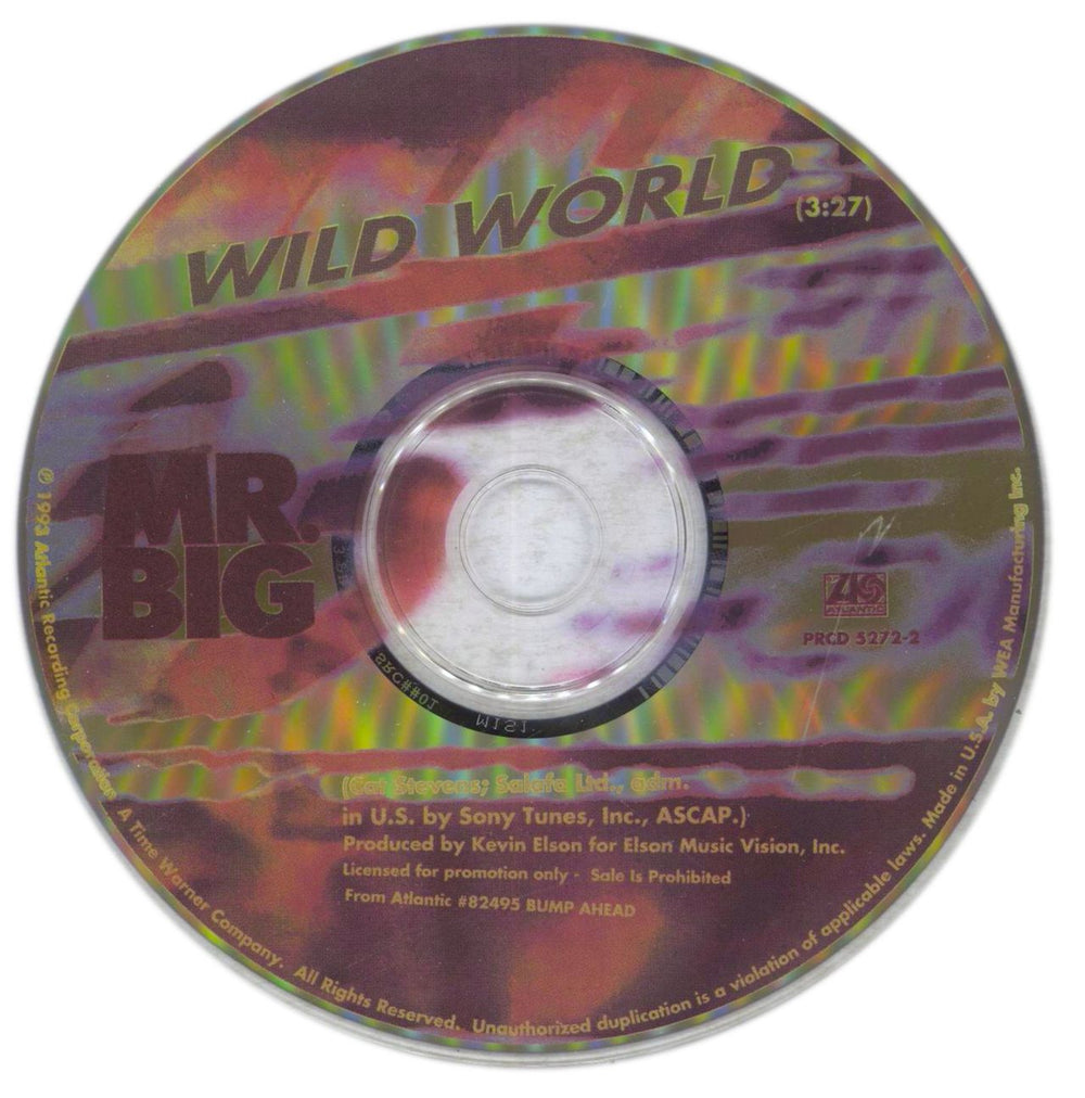 Mr Big (US) Wild World US Promo CD single (CD5 / 5") PRCD5272-2