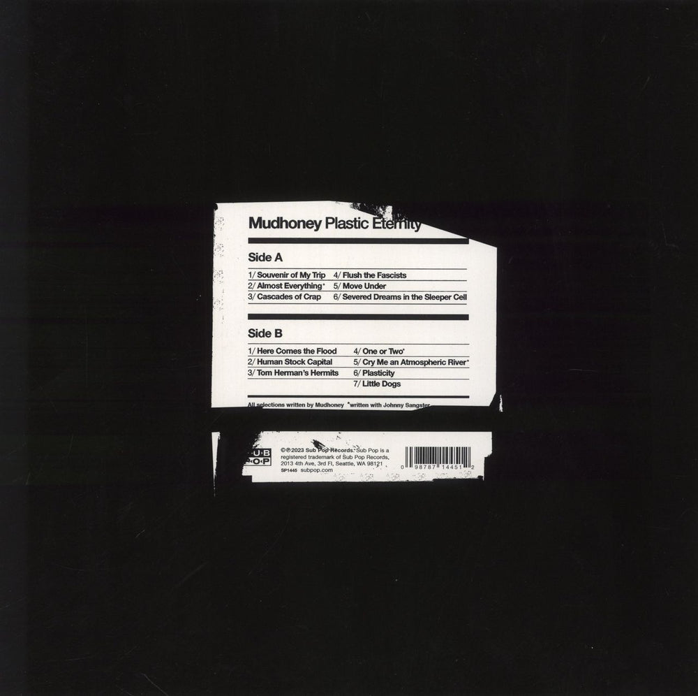 Mudhoney Plastic Eternity - Black Vinyl UK vinyl LP album (LP record) 098787144512