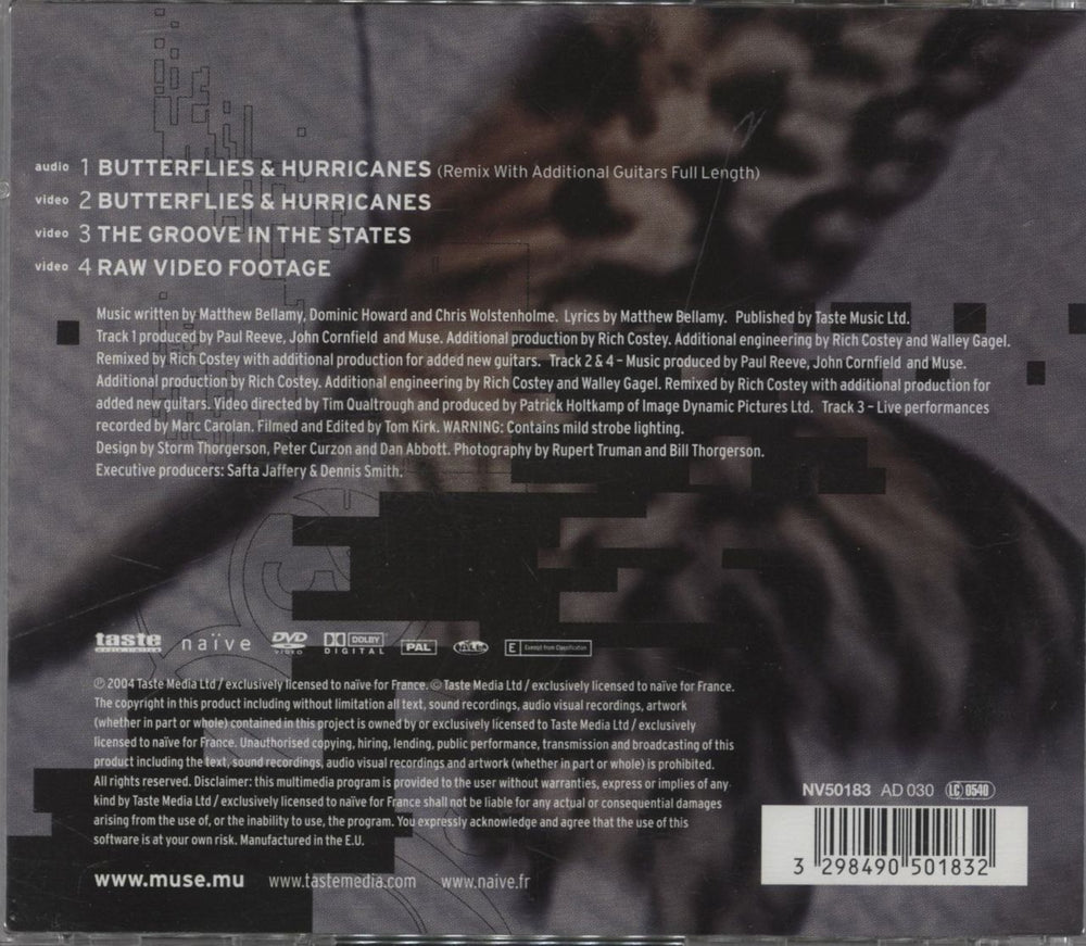 Muse Butterflies And Hurricanes UK CD/DVD single set