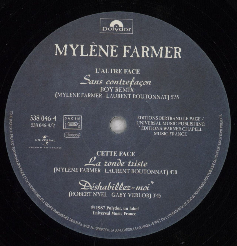 Mylene Farmer Sans Contrefacon - Boy Remix French 12" vinyl single (12 inch record / Maxi-single) MYL12SA846586