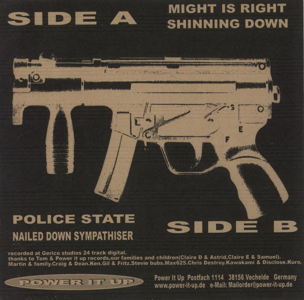 Nailed Down Might Is Right German 7" vinyl single (7 inch record / 45)